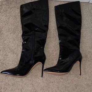 Black knee high boots